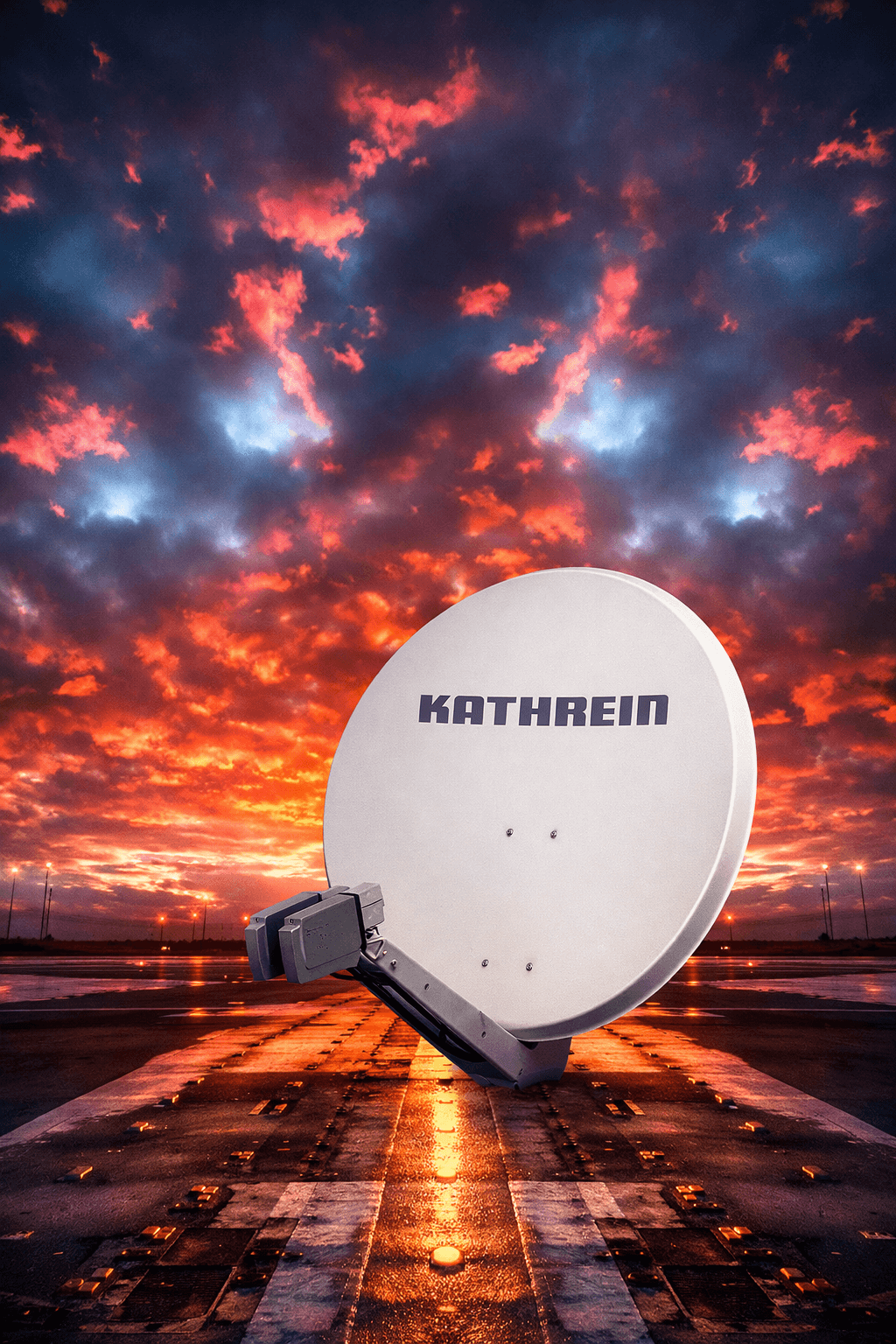 High-quality KATHREIN 90cm satellite dish ideal for Greek islands installations